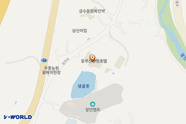 동부산온천호텔 위치 지도 — 부산광역시 기장군 장안읍 장안로 38