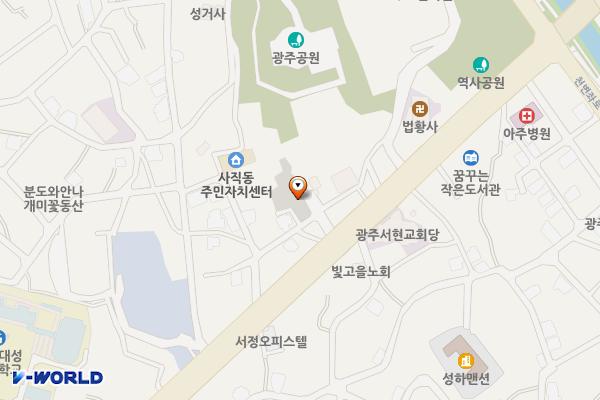 광주 향교 공영주차장 위치 지도 — 전남광주통합특별시 남구 서동 154