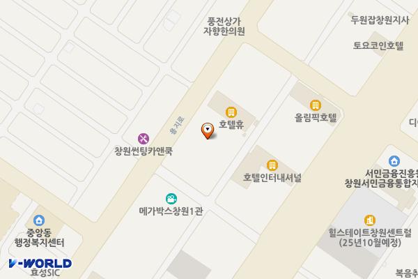 성원오피스텔 위치 지도 — 경상남도 창원시 성산구 용지로 70