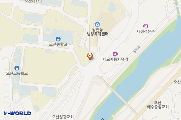 오산대학교 위치 지도 — 경기도 오산시 청학로 45