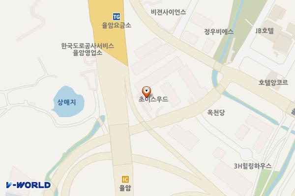 초이스우드 위치 지도 — 대구광역시 동구 율암로 133