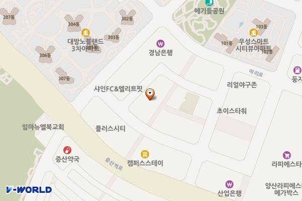 다원건설 위치 지도 — 경상남도 양산시 물금읍 야리2길 9