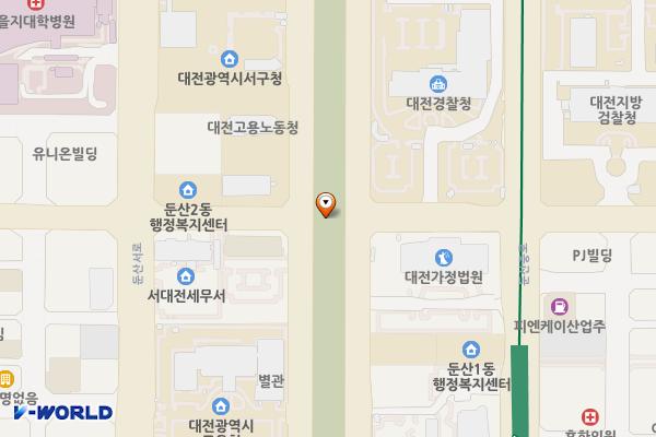 서구청 앞 위치 지도 — 대전광역시 서구 둔산동 1544