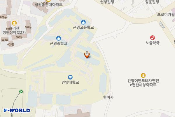 안양대학교 위치 지도 — 경기도 안양시 만안구 삼덕로37번길 22