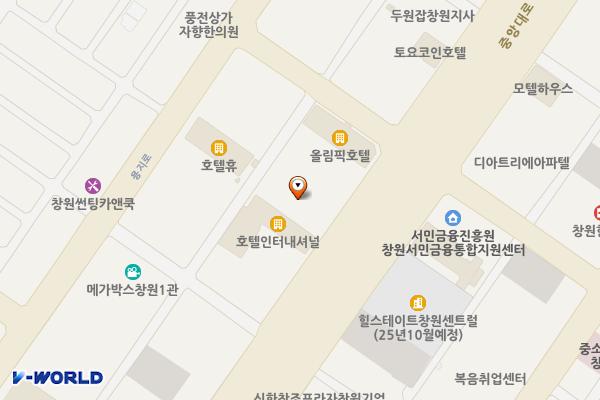 상지솔리움 위치 지도 — 경상남도 창원시 성산구 중앙대로 75