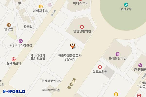 평화상가 위치 지도 — 경상남도 창원시 성산구 중앙대로 111