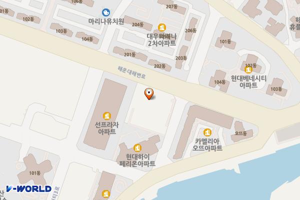 마리나센터 위치 지도 — 부산광역시 해운대구 해운대해변로 154