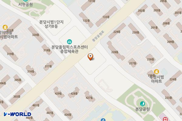 현대카스빌딩 위치 지도 — 경기도 성남시 분당구 중앙공원로40번길 4