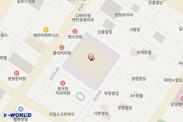 창원상남시장 위치 지도 — 경상남도 창원시 성산구 마디미로 28