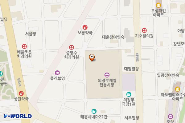 의정부제일시장 위치 지도 — 경기도 의정부시 태평로73번길 20