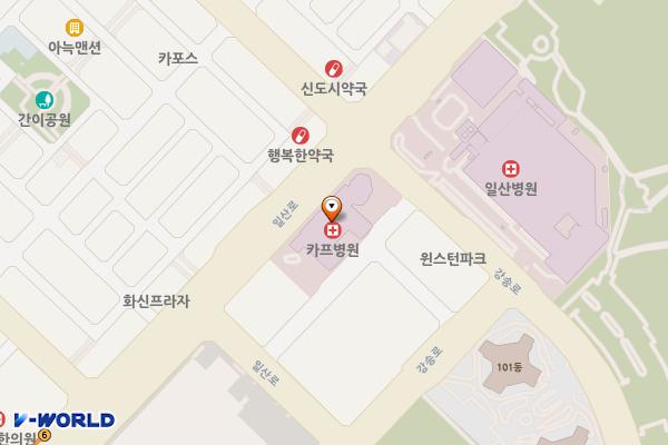 카프성모병원 위치 지도 — 경기도 고양시 일산동구 일산로 86