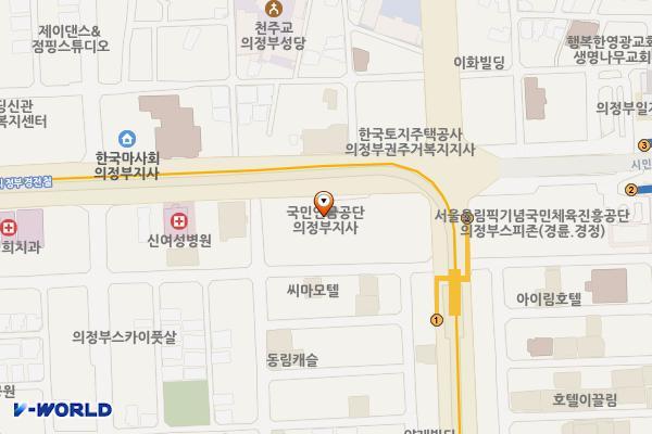 삼성생명빌딩 위치 지도 — 경기도 의정부시 시민로 62