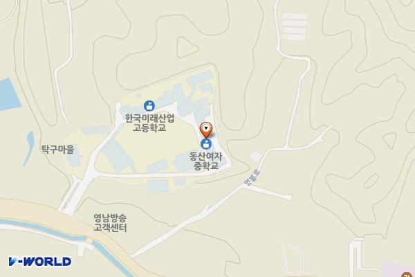 동산여자중학교 위치 지도 — 경상북도 영주시 영봉로 49
