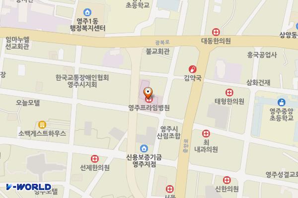 영주가톨릭병원 위치 지도 — 경상북도 영주시 번영로 176