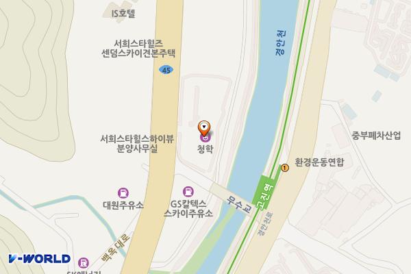 페이지웨딩앤파티 위치 지도 — 경기도 용인시 처인구 백옥대로 1238