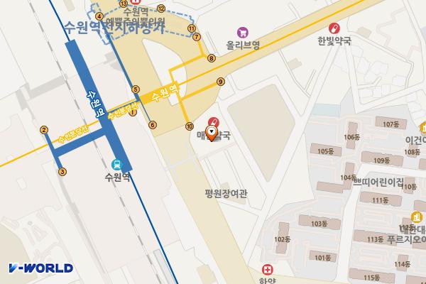 비전포에버오피스텔 위치 지도 — 경기도 수원시 팔달구 덕영대로 923-10
