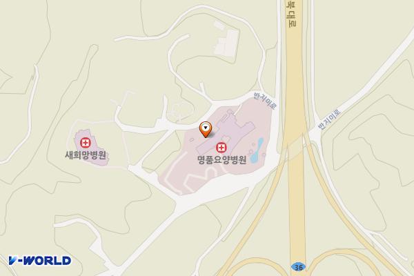명품요양병원 위치 지도 — 경상북도 영주시 반지미로 265