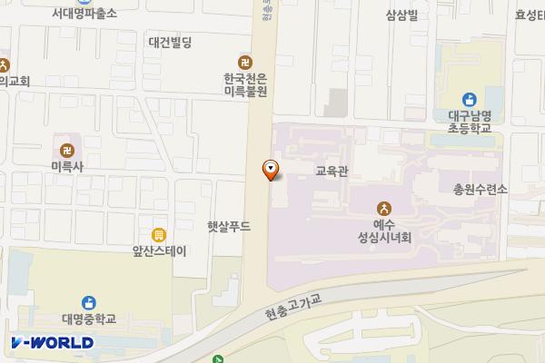 남대영기념관 위치 지도 — 대구광역시 남구 현충로 20