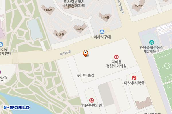 우성르보아파크 위치 지도 — 경기도 하남시 미사강변중앙로 226