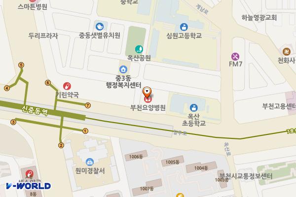 부천요양병원 위치 지도 — 경기도 부천시 원미구 길주로 321