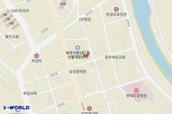 브라운도트호텔원주단구점 위치 지도 — 강원특별자치도 원주시 치악로1614번길 3