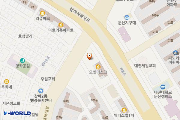 큰마을네거리 주변 위치 지도 — 대전광역시 서구 대덕대로 164