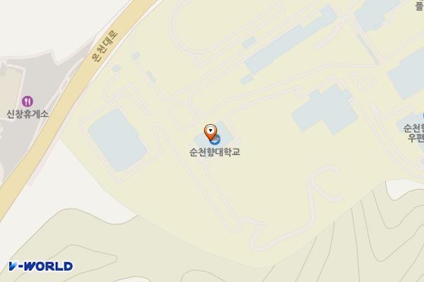 순천향대학교 위치 지도 — 충청남도 아산시 신창면 순천향로 22