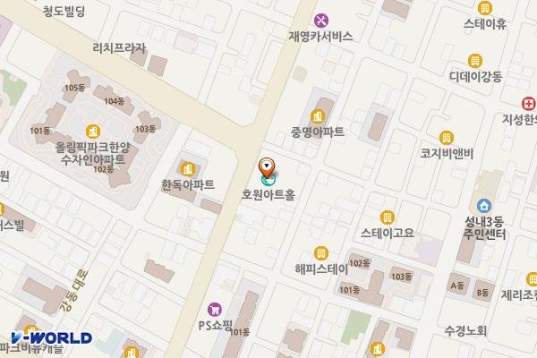 호원취업지원센터 위치 지도 — 서울특별시 강동구 성안로 30
