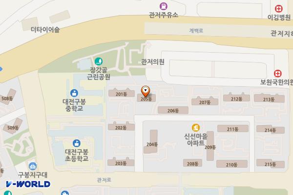 관저중로95번길 노상주차장 위치 지도 — 대전광역시 서구 관저로 83
