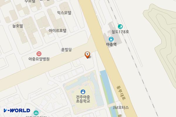 황금코다리아중역점 위치 지도 — 전북특별자치도 전주시 덕진구 아중로 240