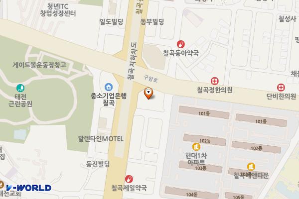 네오시티프라자 위치 지도 — 대구광역시 북구 칠곡중앙대로 412