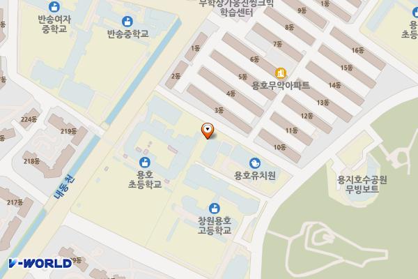 창원용호고등학교 위치 지도 — 경상남도 창원시 성산구 용호로 29