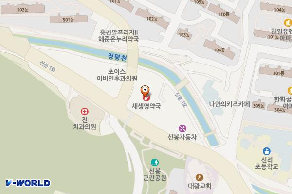 센트럴500상가 위치 지도 — 경기도 용인시 수지구 신봉2로 2