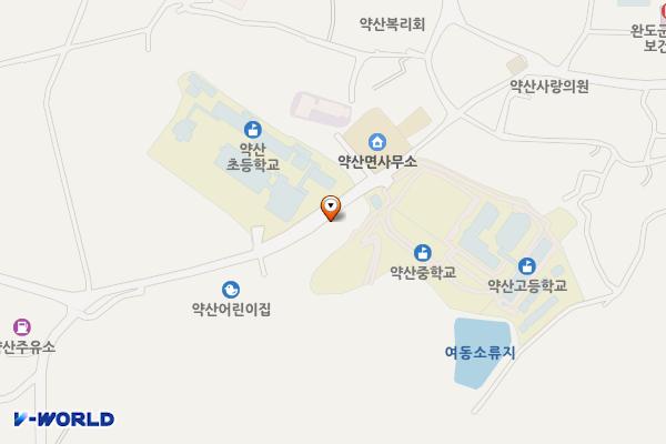 완도 약산초등학교앞주차장 위치 지도 — 전남광주통합특별시 완도군 약산면 약산로 360