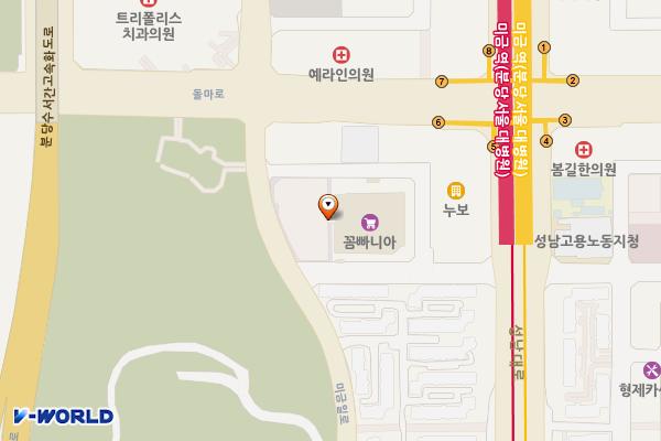 지구촌교회 분당 위치 지도 — 경기도 성남시 분당구 미금일로154번길 6