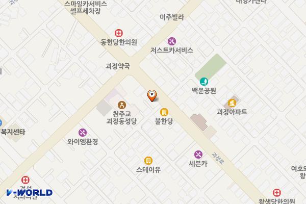 괴정로 노상주차장(3) 위치 지도 — 대전광역시 서구 괴정로 114