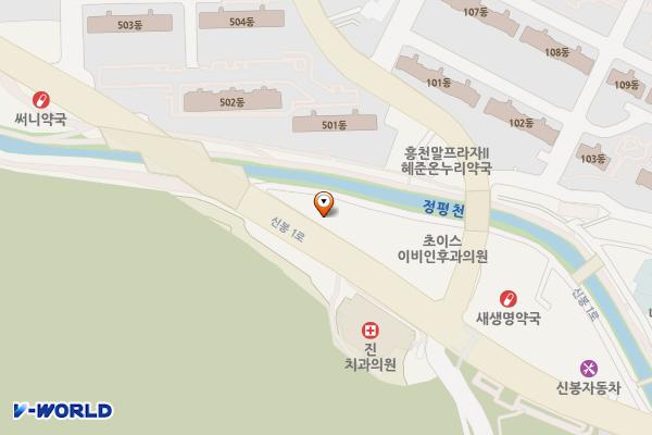 상록신봉종합상가 위치 지도 — 경기도 용인시 수지구 신봉1로 84