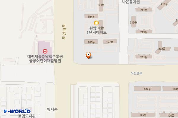 도안중로 노상주차장 위치 지도 — 대전광역시 서구 관저동 980