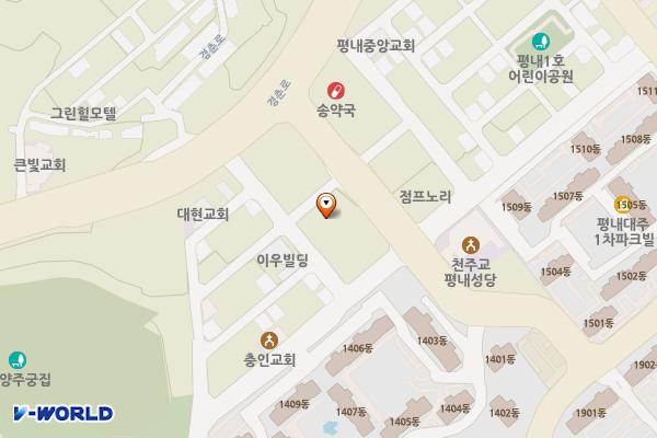 평내프라자 위치 지도 — 경기도 남양주시 경춘로1256번길 10