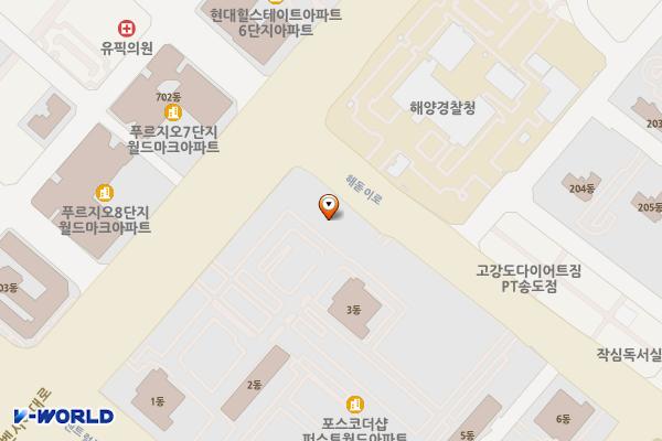 더샵퍼스트월드H동 위치 지도 — 인천광역시 연수구 해돋이로 107