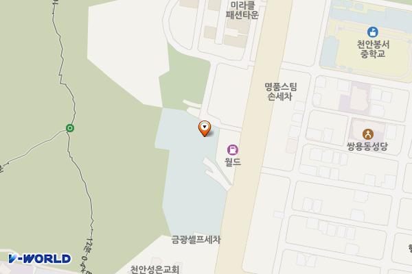 천안S컨벤션웨딩홀 위치 지도 — 충청남도 천안시 서북구 서부대로 413