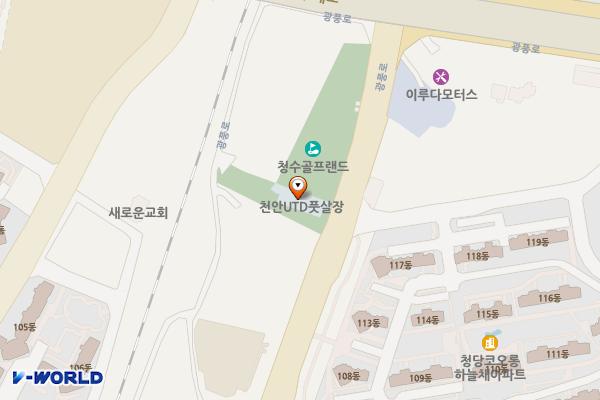 청수골프랜드 위치 지도 — 충청남도 천안시 동남구 광풍로 1819