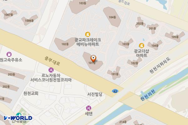 더샵광교레이크시티 위치 지도 — 경기도 수원시 영통구 광교호수공원로 20