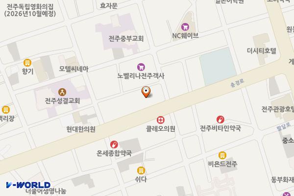 전주디쟈트가구 위치 지도 — 전북특별자치도 전주시 완산구 충경로 45