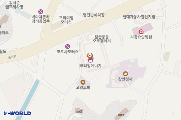 풍동오토갤러리 위치 지도 — 경기도 고양시 일산동구 백마로 478
