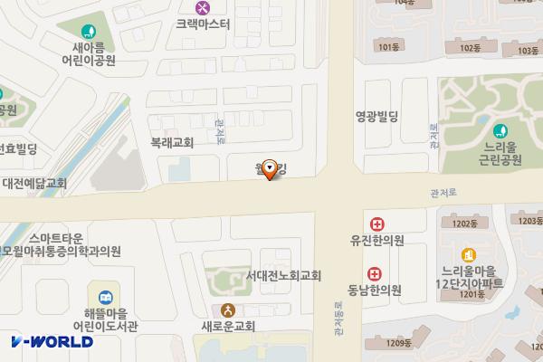 관저로 노상주차장 위치 지도 — 대전광역시 서구 관저동 1458