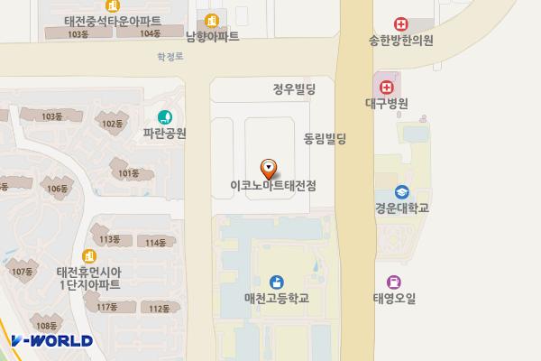 북구이코노마트 위치 지도 — 대구광역시 북구 매전로 72-3