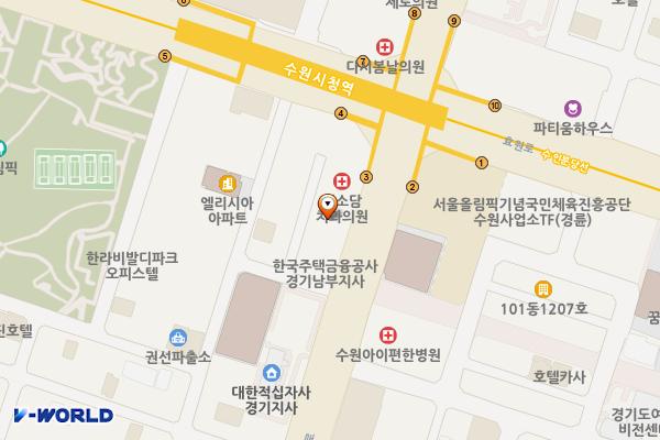 이오스오피스텔 위치 지도 — 경기도 수원시 권선구 권광로 145