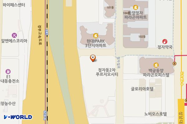 AK와이즈플레이스 위치 지도 — 경기도 성남시 분당구 느티로 2