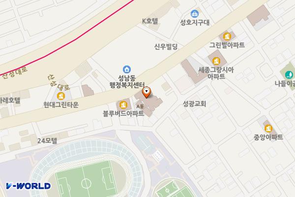 성남더갤러리오피스텔 위치 지도 — 경기도 성남시 중원구 광명로 88